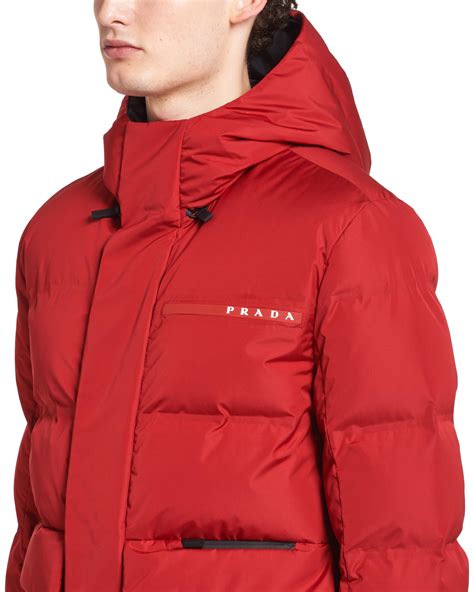 red prada puffer|prada puffer jacket men's.